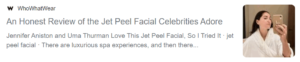 JetPeel facial